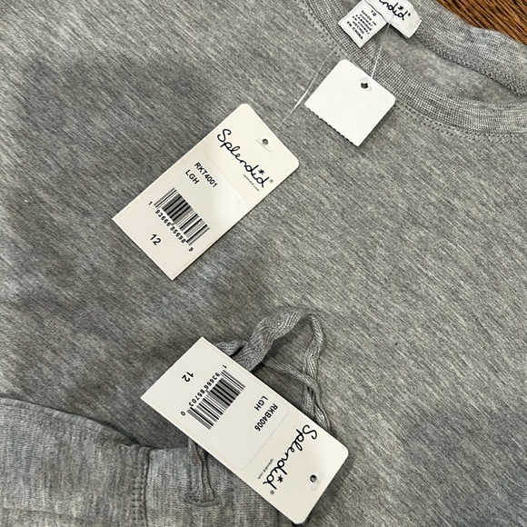 ⭐️ SPLENDID ⭐️ Heather Gray Metallic Stars Super comfy Set size 12 NWT - Picture 2 of 5